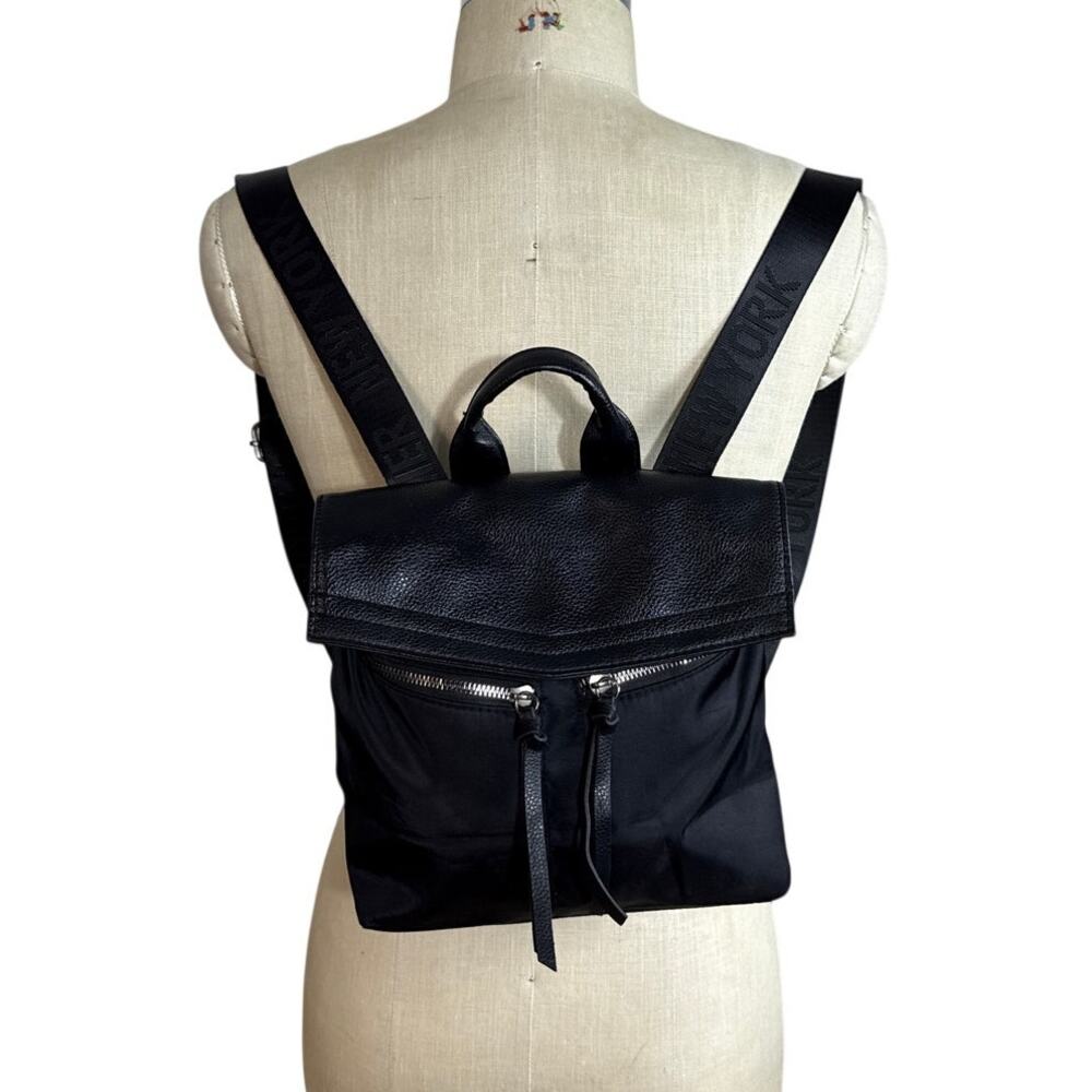 Botkier New York Trigger Mini Women's Backpack Black Leather & Nylon Minimal